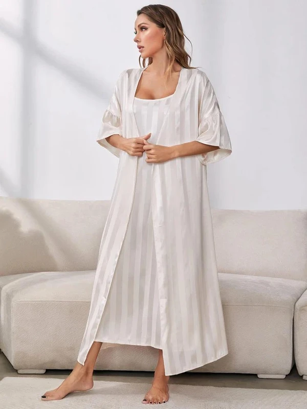 Conjunto Robe e Camisola Luxury Seda