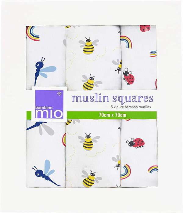 Kit com 3 Fraldas De Pano Estampadas