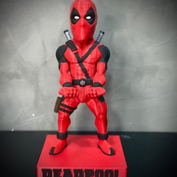 Suporte Premium Para Controle de Playstation e Xbox Deadpool de luxo pintado a mão Pronta Entrega com chaveiro de brinde