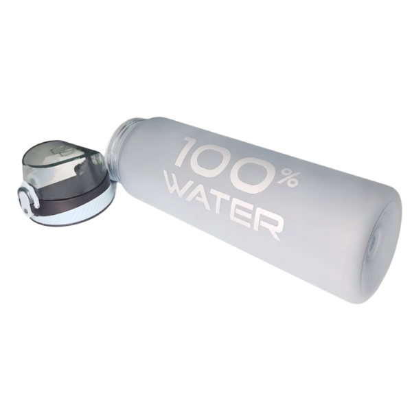 Garrafa de Água 1000ml 100% Water (Cinza)