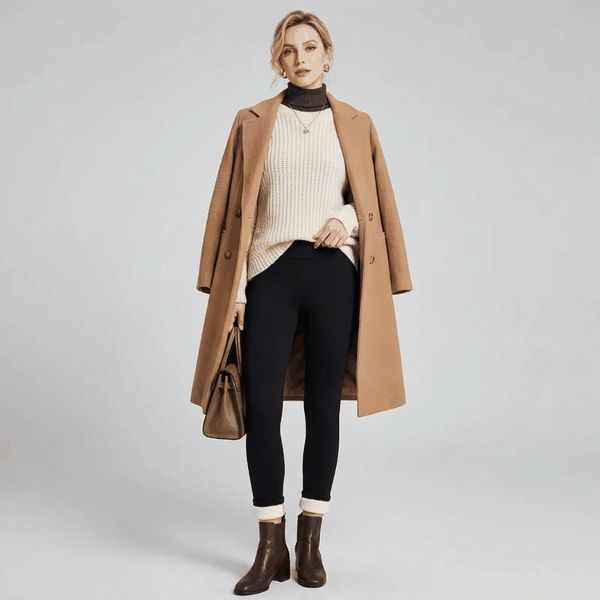 Calça Legging Feminina Peluciada Térmica Cintura Alta – Forro Grosso Inverno