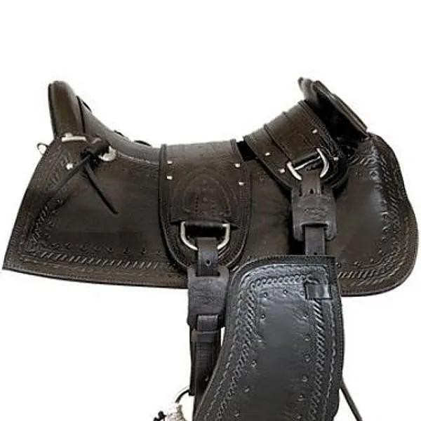 Arreio Cutiano com Cabeça Tradicional de Luxo 18 Polegadas (Preto)