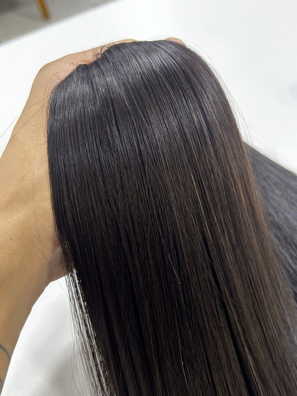 Cabelo Vietnamita Castanho Esc. Liso - 55cm (100g)