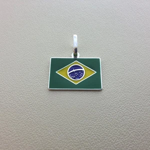 Pingente resina Bandeira País Brasil TAM-1 MINI