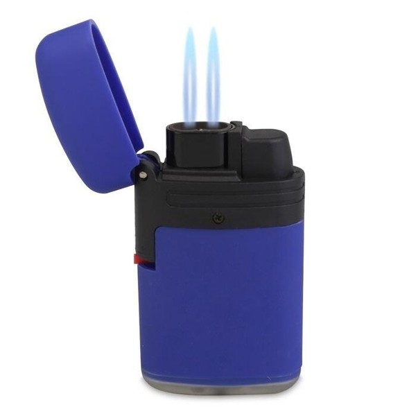 Isqueiro Maçarico Double Jet Zengaz - Azul (2 Chamas)