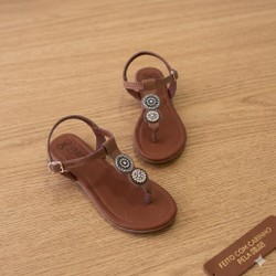 SANDALIA INFANTIL SUAMI CARAMELO KLIN 126079 