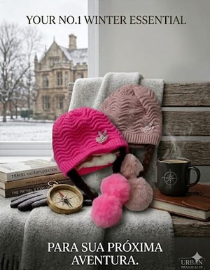 TOUCA FORRADA ROSA INFANTIL