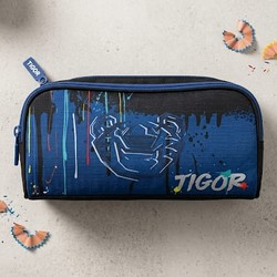 ESTOJO DUPLO COM DIVISÓRIAS TIGOR T TIGRE AZUL INK VOLTA AS AULAS 7772222 