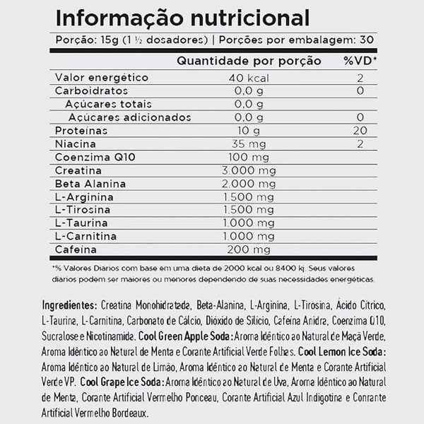 PRÉ TREINO EVEREST C/ CREATINA TIROSINA COQ10 - 450G - CELLGENIX 