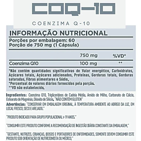 COENZIMA Q10 - 100MG - 60 CAPS - CELLGENIX