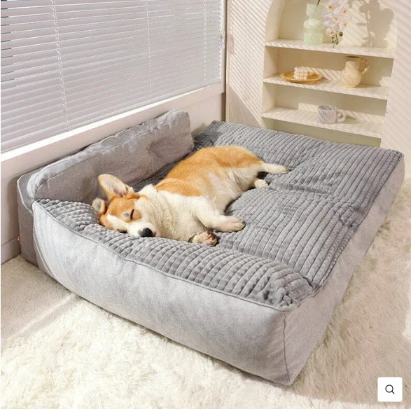 Cama grande e lavável para cães e gatos, espessada para todas as estações