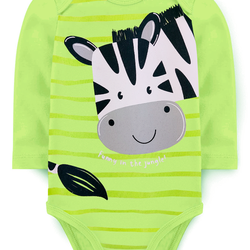 KIT BODY BEBÊ 5 PEÇAS RIBANA ZEBRA