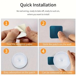 Sensor de Movimento Luz Noturna Sem Fio, Lâmpada Detector LED, Quarto, Escada, Armário, Decoração do quarto, 1Pc