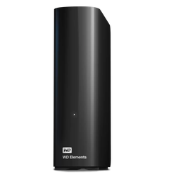 HD Externo Western Digital 16TB Elements Desktop 3.5 USB 3.0 com Fonte Preto - WDBWLG0160HBK-NESN