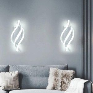 Arandela de Parede LED com Design Espiral e Estilo Moderno