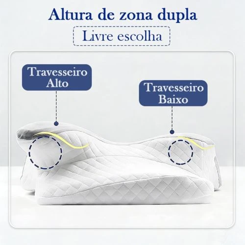 Travesseiro Ortopédico Borboleta em Espuma de Memória Ergonômico