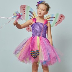 Fantasia Infantil Fada Colorida