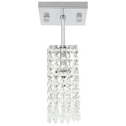 Luminária de Teto com Detalhes em Cristais Acrílicos Elegantes