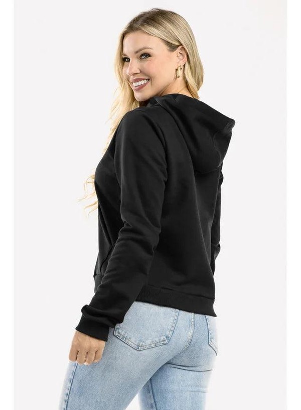 Conjunto Moletom Peluciado Basic Preto