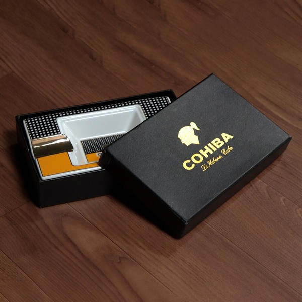Cinzeiro de Ceramica para 2 Charutos Cohiba - Branco