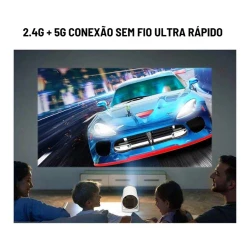 Projetor Inteligente HY300 PRO 4K Android 11 WiFi e Bluetooth