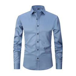 Camisa Social Masculina Elástica Slim Fit