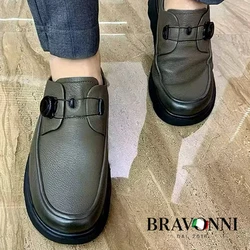 [COMPRE 1 E LEVE 2] – Mocassim de Couro Bovino Premium – Fivela Automática – Elegante e Confortável