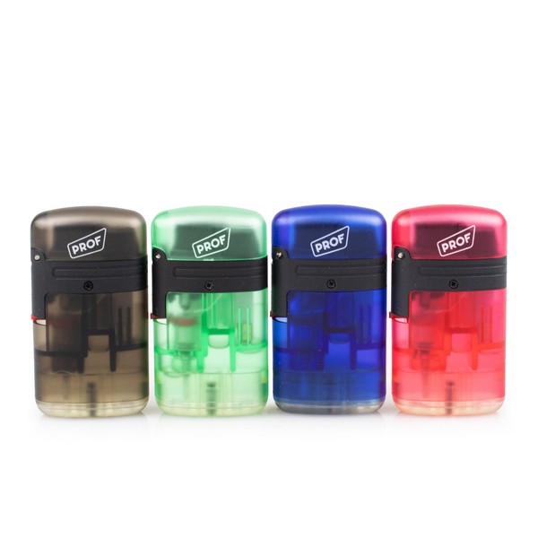 Isqueiro Maçarico Prof Double - Translucent (Sortido)