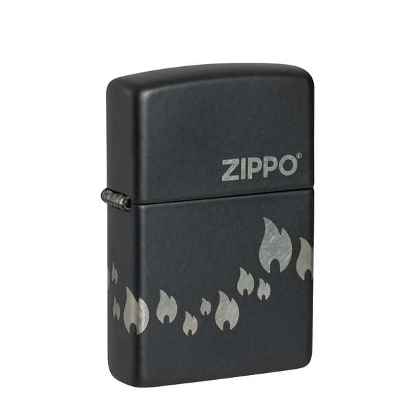 Isqueiro Zippo Flame Design Black Matte