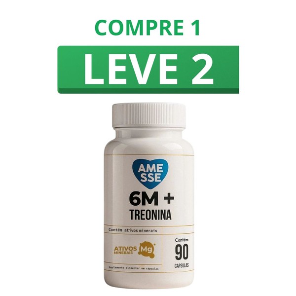 6M Treonina 90 Cápsulas + Frete Grátis