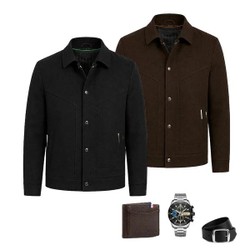Jaqueta Masculina Venturo em 100% Algodão Premium (Estilo Soberano!) +BRINDE: Relógio, Cinto e Carteira