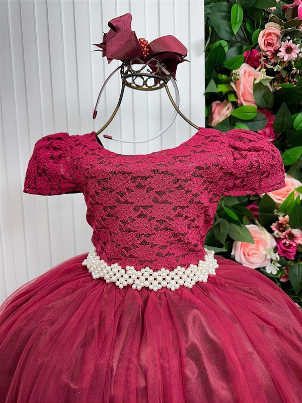 Vestido Luxuoso Longo Rendando – Marsala