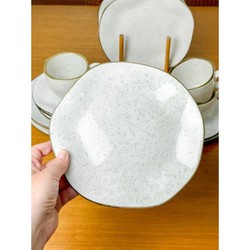 Kit 6 Pratos Rasos + 6 Pratos Sobremesa Ryo Maresia Oxford