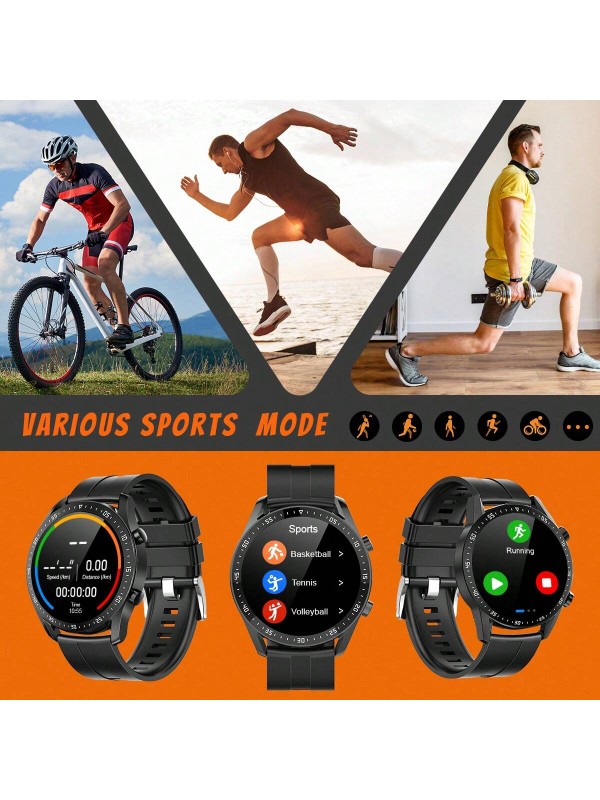 1 peça Relógio Inteligente Esportivo Touch Screen Completo de 1,53 polegadas para Homens e Mulheres, com funções de Chamada/Atendimento, Podômetro, Controle de Calorias, Múltiplos Modos Esportivos, Alarme, Alerta de Notificação, Compatível com Android e i