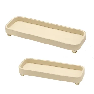 Jogo 2 Bandejas Decorativas Off White