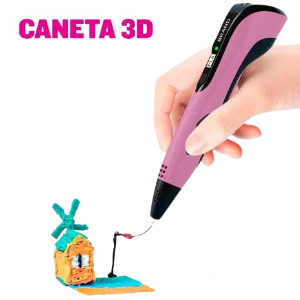Kit Caneta 3d e 20 filamentos