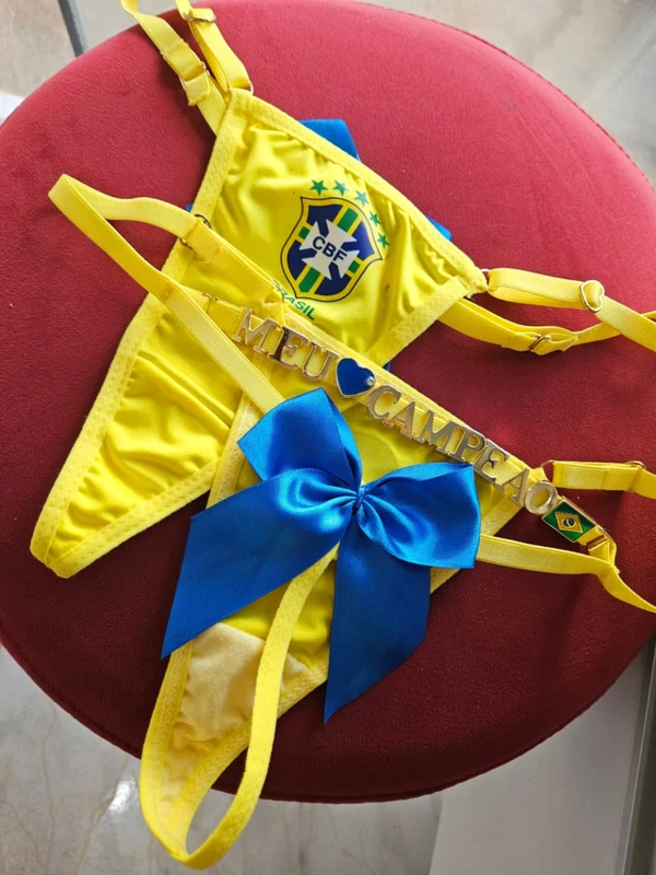 Calcinha Brasil Laço Personalizável 