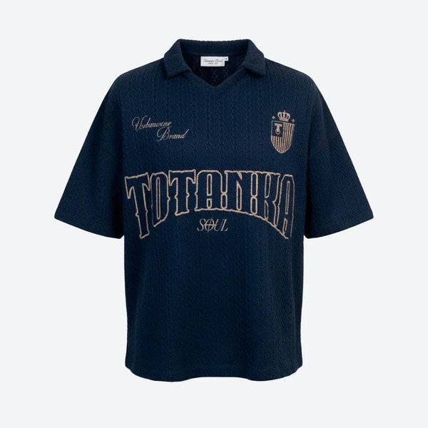 T-shirt Polo inside out navy blue