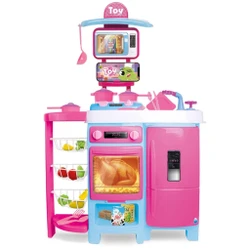 Mega Cozinha Infantil Completa 92cm C/ Acessórios Geladeira Forno Fruteira
