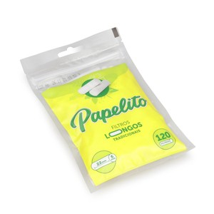Filtro para Cigarro Papelito Tradicional Longo 6mm (Pacote com 120)