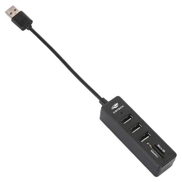 Hub USB C3Tech 2.0 5 Portas - HU-L200BK