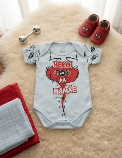 BODY HEROI DA MAMÃE BEBE BRINCALHÃO