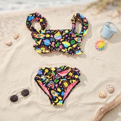 BIQUINI KIDS GABRIELA SPACE  NEON SIRI KIDS COLORIDO - 37304