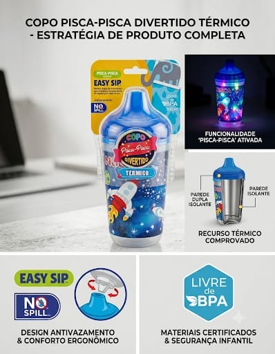 COPO PISCA PISCA COM BICO RIGIDO 300 ML