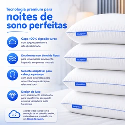 CloudPillow™ Travesseiro Premium Pluma de Ganso - Conforto de Hotel 5 Estrelas