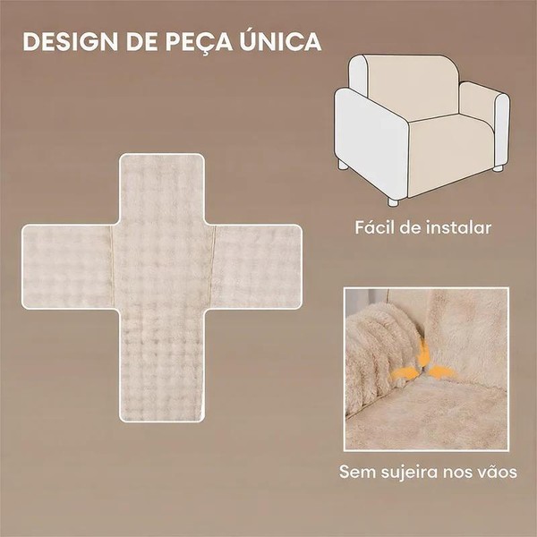 [COMPRE 1 LEVE 2] Capa de Sofá SoftGuard [BRINDES] Kit almofadas + Tapete