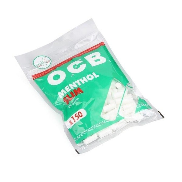 Filtro para Cigarro OCB Menthol Slim de 6mm (Pacote com 150)