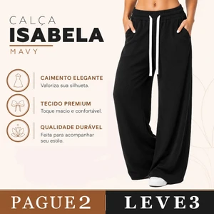 [LEVE 3 PAGUE 2] Calça Feminina Isabela em Tecido Chenille e Algodão Premium (Charme delicado que valoriza você!)