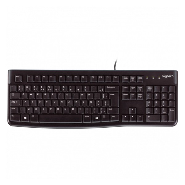 Teclado USB Logitech K120 ABNT2 Preto