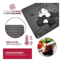 Tábua Descongeladora de Carnes e Alimentos com Condução Térmica